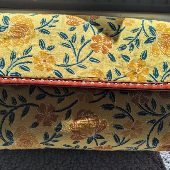 Handcrafted leather and cotton shoulder bag, vintage and summery! NEW item - Picture 3 of 4